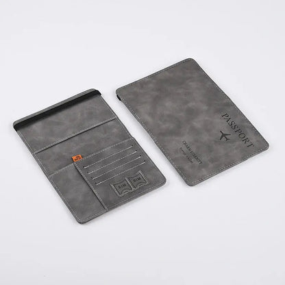 Men PU Leather Wallet Travel Passport Purse Card Male Travel Accessories Hand Carry Passport Business Cards Holder Wallet TravelTimesAwait