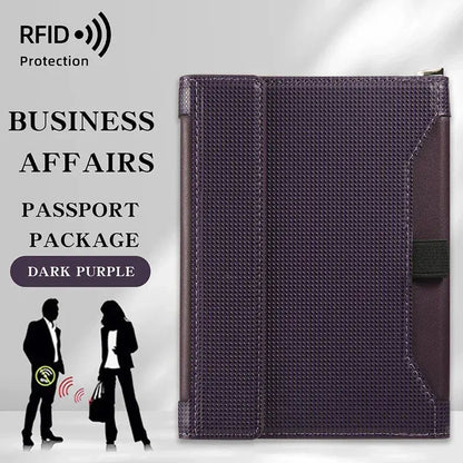 Travel Essentials RFID Blocking Passport Holder Multifunctional Large Capacity Passport Cover Gifts Business Travel Card Case TravelTimesAwait