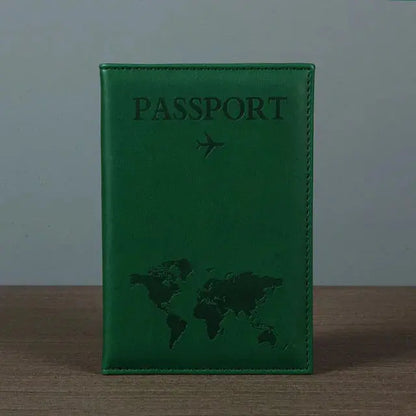 PU Passport Holder Map Pattern Ticket Passport Covers Travel Passport Protective Cover ID Credit Card Holder Travel Accessories TravelTimesAwait