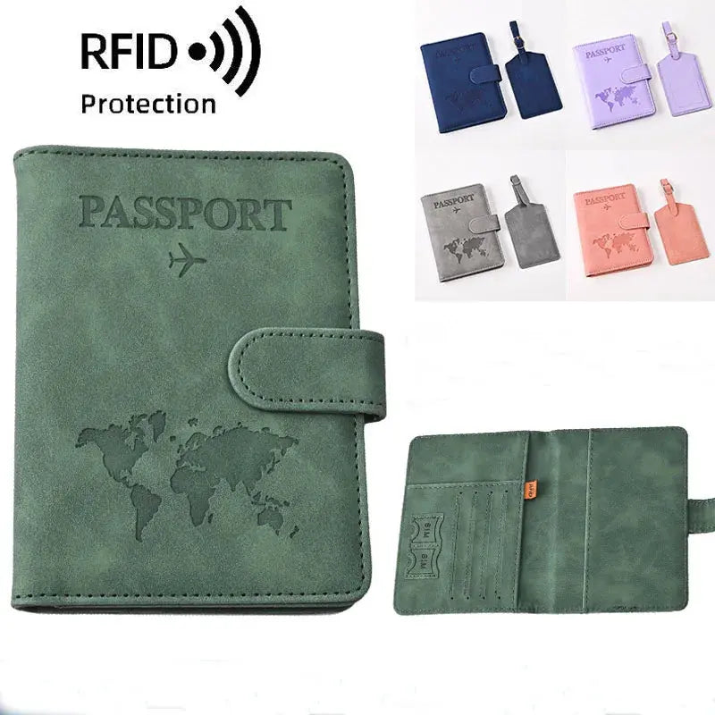 Passport Covers Women Men Letter Print Passport Holder Flight Ticket Clips ID Bank Credit Card Holder Passport Travel Organizer TravelTimesAwait