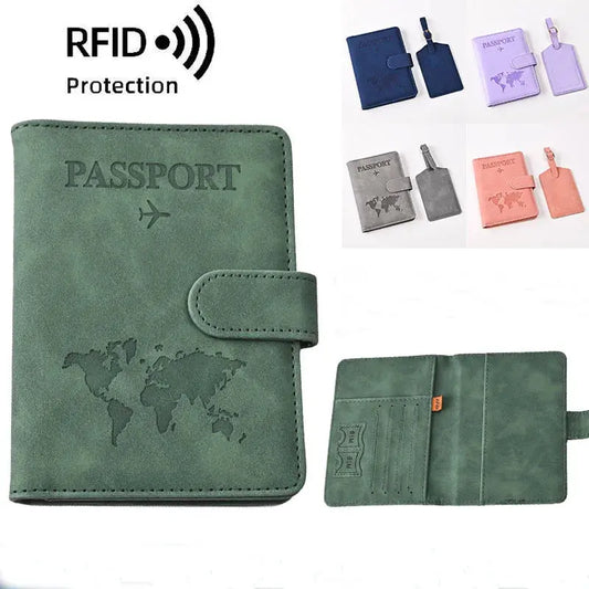 Passport Covers Women Men Letter Print Passport Holder Flight Ticket Clips ID Bank Credit Card Holder Passport Travel Organizer TravelTimesAwait