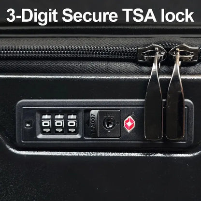 Luggage with front opening TSA approved lock hardshell suitcase Blue TravelTimesAwait