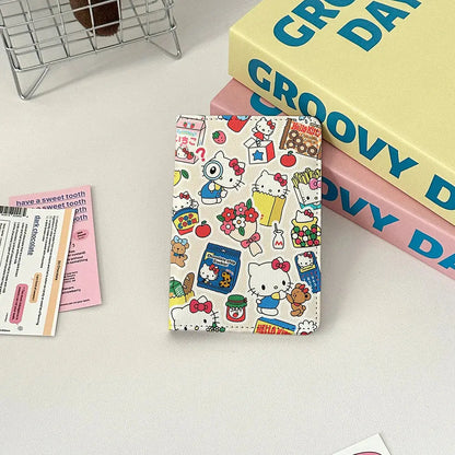 Sanrio Hello Kitty PU Passport Holder Passport Covers Travel Passport Protective Cover ID Credit Card Holder Travel Accessories TravelTimesAwait