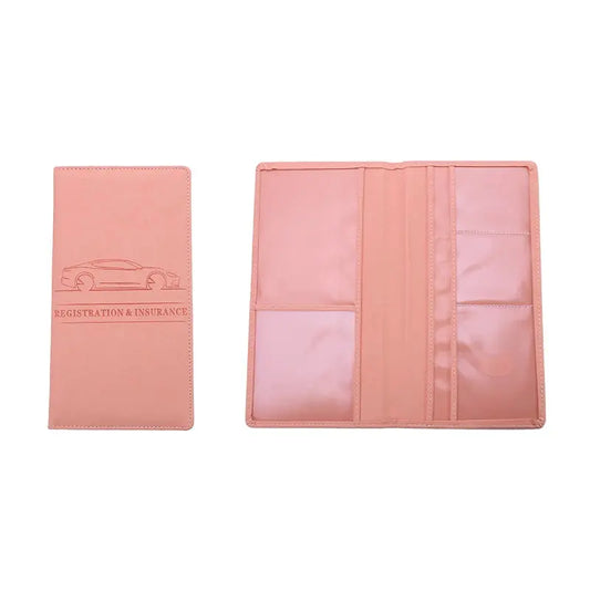 Passport Storage Folder Solid Color Car Driving Documents Credit Card Holders Purse Travel Passport Holder Driver License Bag TravelTimesAwait