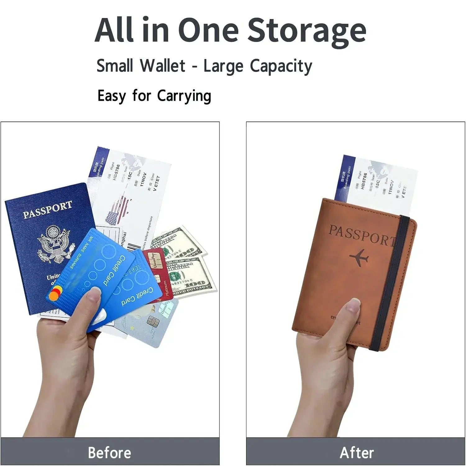 Passport Holder for Travel Essentials  Passport Wallet Cover Case for Travel  Accessories,Passport Book Holders for Women/Men TravelTimesAwait