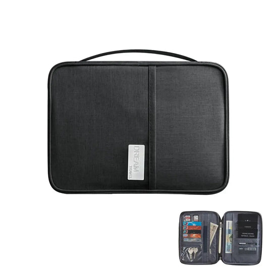 Travel Wallet Family Passport Holder Multi-pockets Waterproof Document Case Organizer Travel accessories Document Bag Cardholder TravelTimesAwait