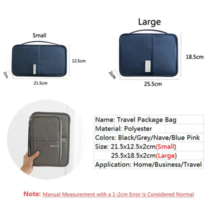 Travel Wallet Family Passport Holder Multi-pockets Waterproof Document Case Organizer Travel accessories Document Bag Cardholder TravelTimesAwait