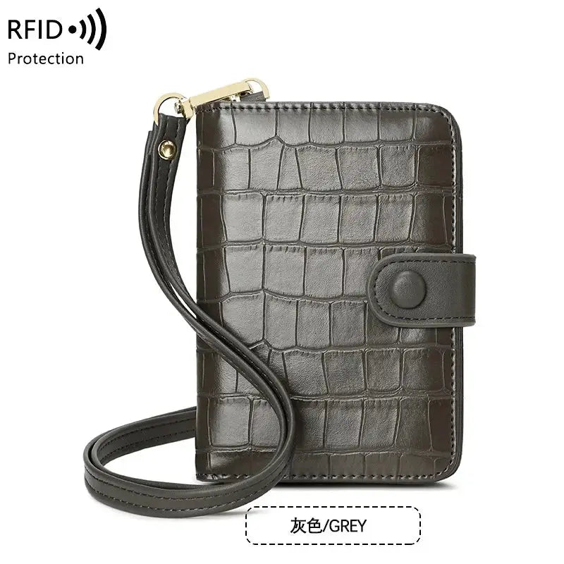 Passport Holder with Neck Lanyard Card Holders Travel Passport Cover RFID Blocking Passport Wallet for Men and Women TravelTimesAwait