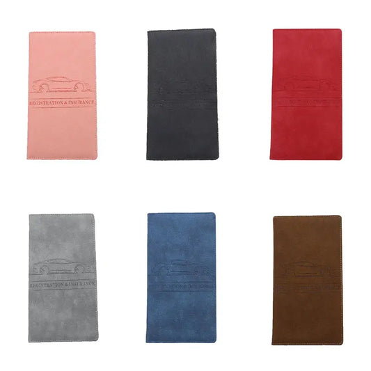 Passport Storage Folder Solid Color Car Driving Documents Credit Card Holders Purse Travel Passport Holder Driver License Bag TravelTimesAwait