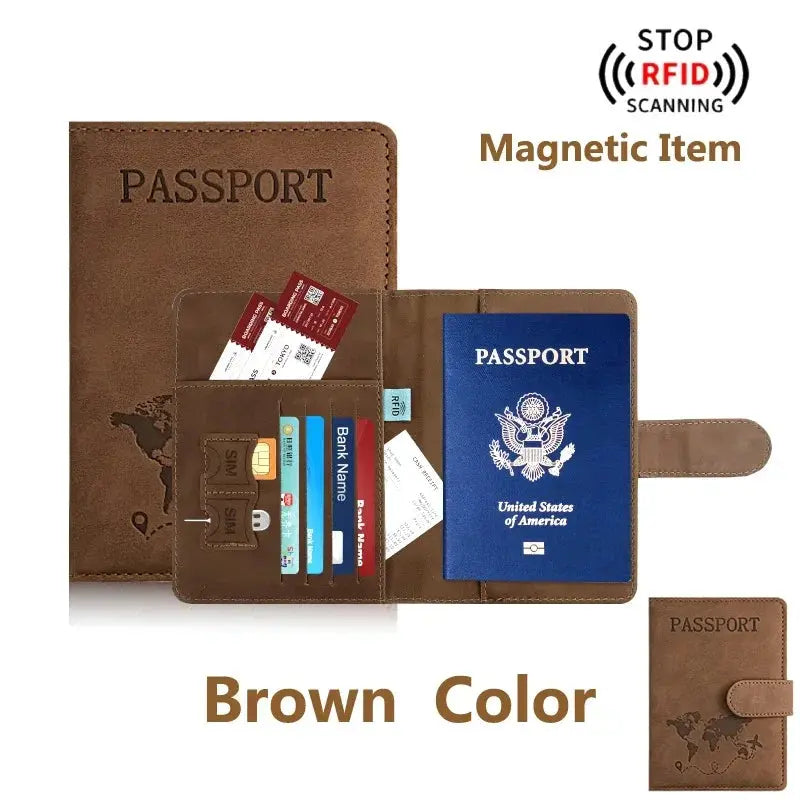 Passport Holder for Travel Essentials  Passport Wallet Cover Case for Travel  Accessories,Passport Book Holders for Women/Men TravelTimesAwait