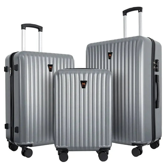 3pcs Luggage Set Lightweight Hard Shell Suitcase Set with Double Spinner Wheels Large Capacity Includes 3pc UShaped Travel Pill TravelTimesAwait