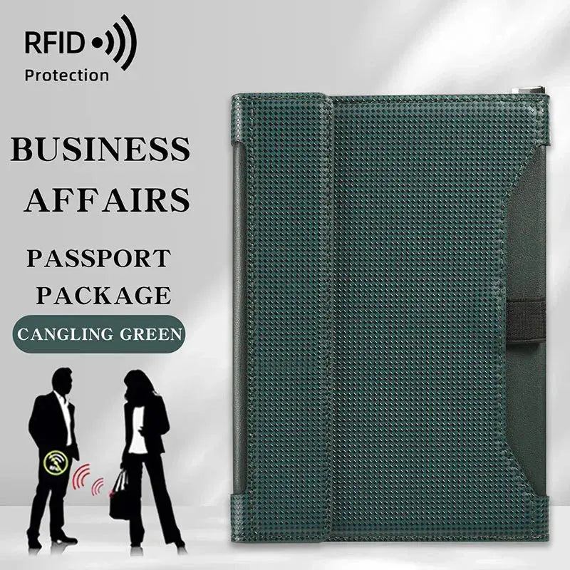Travel Essentials RFID Blocking Passport Holder Multifunctional Large Capacity Passport Cover Gifts Business Travel Card Case TravelTimesAwait