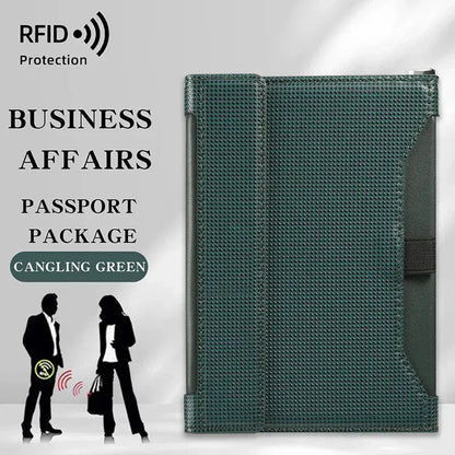 Travel Essentials RFID Blocking Passport Holder Multifunctional Large Capacity Passport Cover Gifts Business Travel Card Case TravelTimesAwait