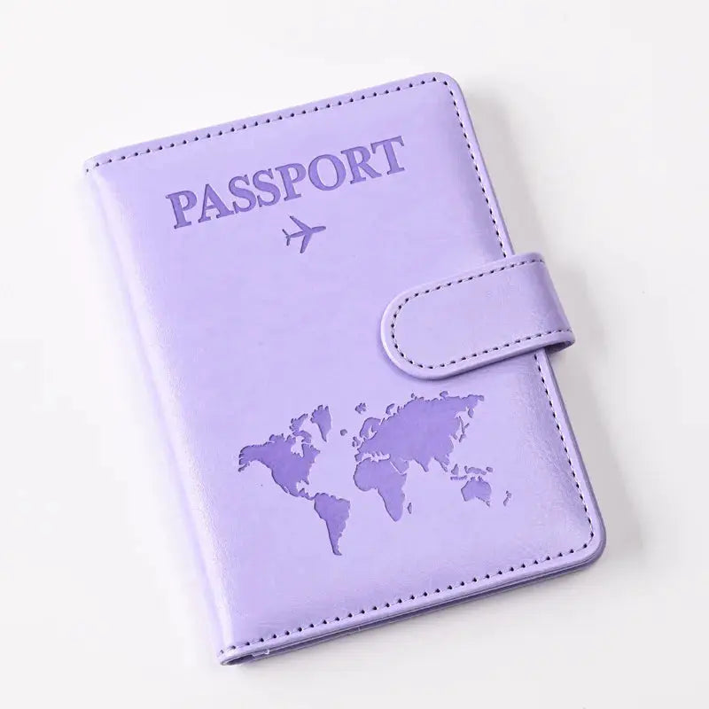 Passport Covers Women Men Letter Print Passport Holder Flight Ticket Clips ID Bank Credit Card Holder Passport Travel Organizer TravelTimesAwait