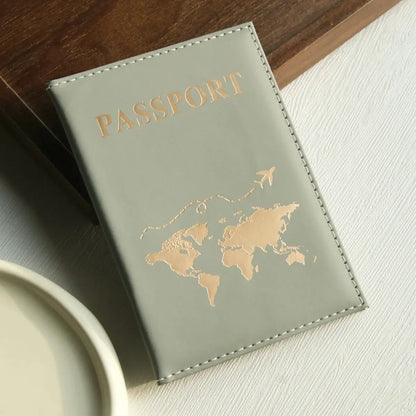 Slim Passport Holder Cove Map PU Passport Holder Travel Essential Cruise Must Have Passport Holders Portable for All Country TravelTimesAwait