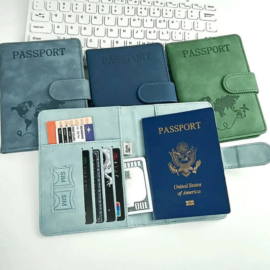 Passport Holder for Travel Essentials  Passport Wallet Cover Case for Travel  Accessories,Passport Book Holders for Women/Men TravelTimesAwait