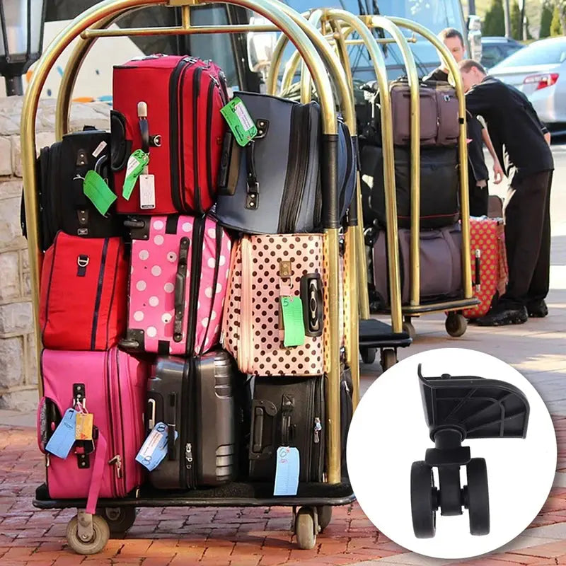 2Pcs Luggage Suitcase Wheel Suitcase Repair Set Wear Resistant 360 Swivel Replacement Detachable TravelTimesAwait