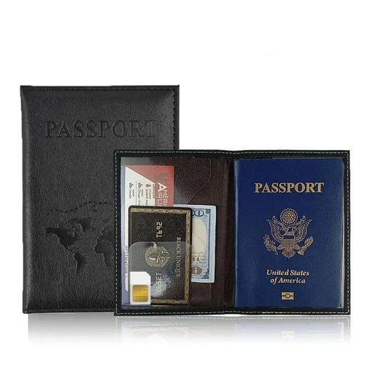Passport Holder Wallet Cover Travel Essentials Pu Leather Card Case International Travel Accessories for Women/Men TravelTimesAwait