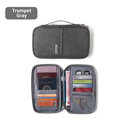 1PC Portable Travel Plane Bag Waterproof High Quality Business Passport Bag Multi-functional Cationic Document Storage TravelTimesAwait