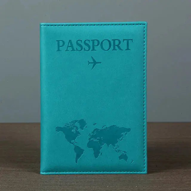 PU Passport Holder Map Pattern Ticket Passport Covers Travel Passport Protective Cover ID Credit Card Holder Travel Accessories TravelTimesAwait