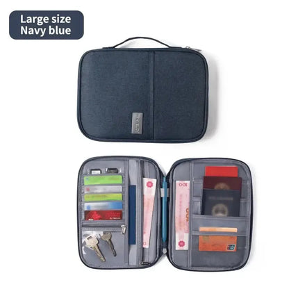 1PC Portable Travel Plane Bag Waterproof High Quality Business Passport Bag Multi-functional Cationic Document Storage TravelTimesAwait