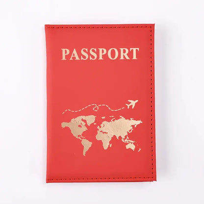 PU Passport Holder Map Pattern Ticket Passport Covers Travel Passport Protective Cover ID Credit Card Holder Travel Accessories TravelTimesAwait