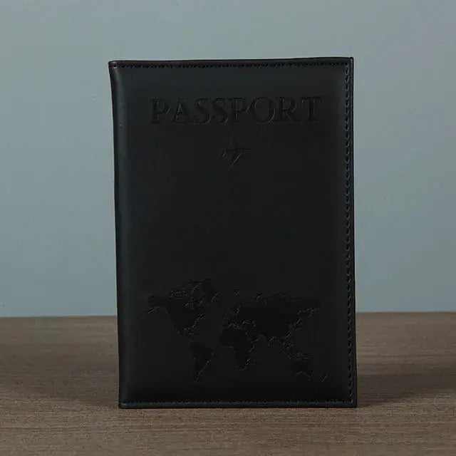 PU Passport Holder Map Pattern Ticket Passport Covers Travel Passport Protective Cover ID Credit Card Holder Travel Accessories TravelTimesAwait