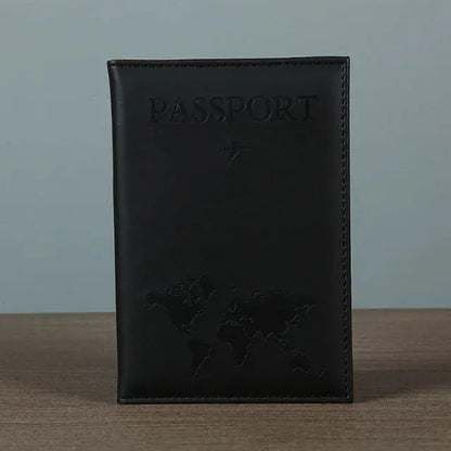 PU Passport Holder Map Pattern Ticket Passport Covers Travel Passport Protective Cover ID Credit Card Holder Travel Accessories TravelTimesAwait