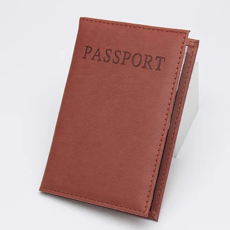 High Quality English PU Leather Passport Covers Document Cover Travel Passport Holder ID Card Passport Holder Travel Acceessory TravelTimesAwait