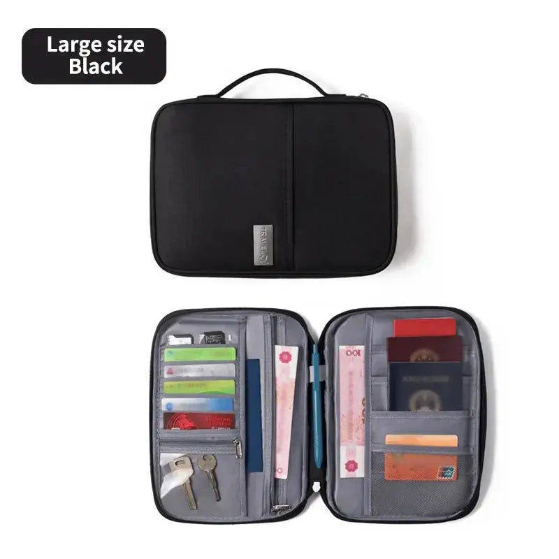 1PC Portable Travel Plane Bag Waterproof High Quality Business Passport Bag Multi-functional Cationic Document Storage TravelTimesAwait