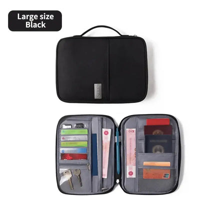 1PC Portable Travel Plane Bag Waterproof High Quality Business Passport Bag Multi-functional Cationic Document Storage TravelTimesAwait