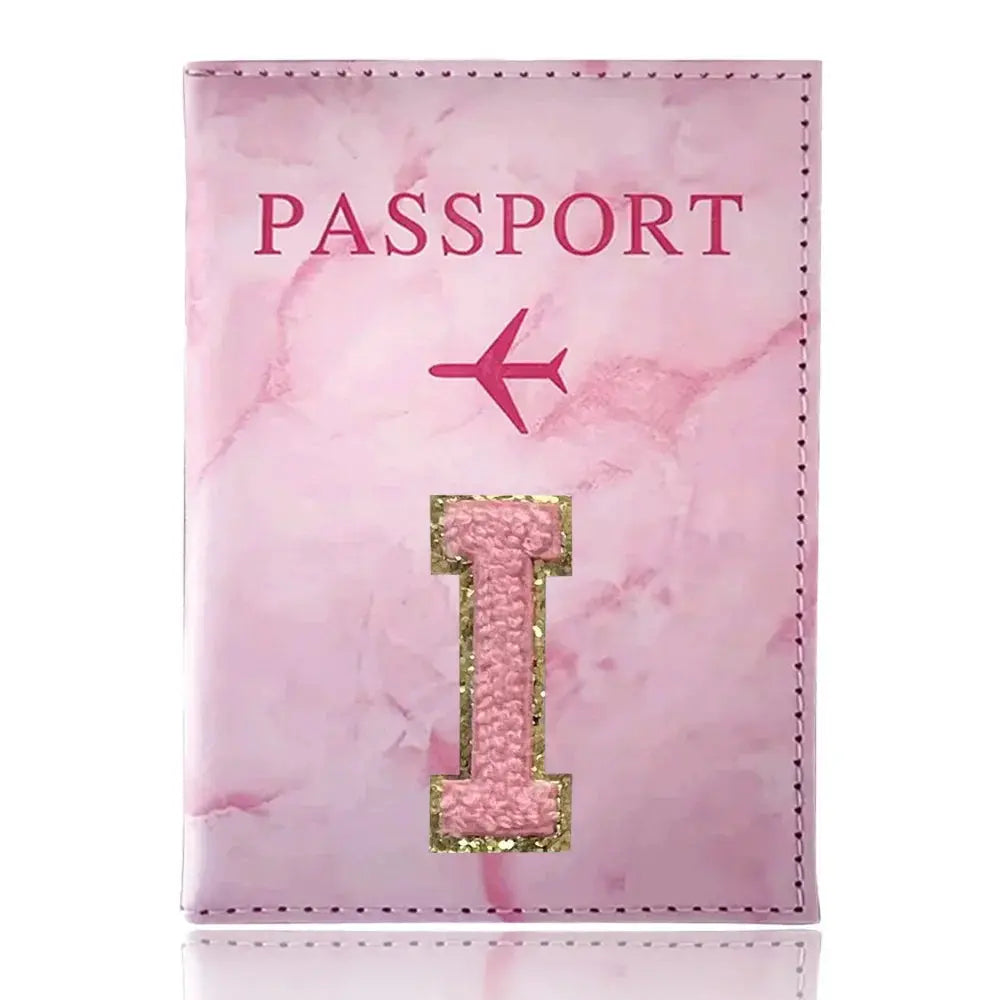 PU Passport Holder Pink Color Ticket Passport Covers Embroidery Label Series ID Credit Card Holder Cover Travel Accessorie TravelTimesAwait