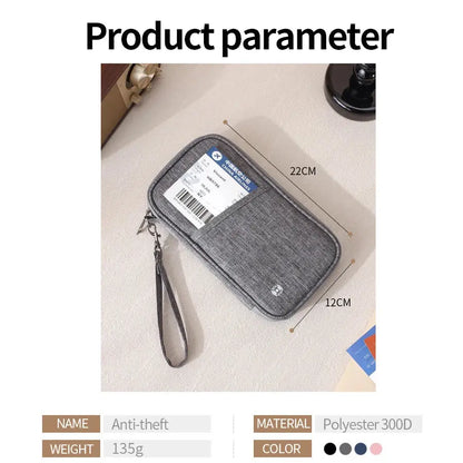 Passport Holder Bag Family Rfid Blocking Passport Wallet Travel Essentials Wallet Travel Document Organizer Credit Cards Case TravelTimesAwait