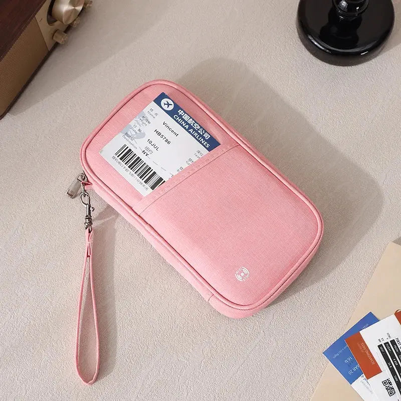 Passport Holder Bag Family Rfid Blocking Passport Wallet Travel Essentials Wallet Travel Document Organizer Credit Cards Case TravelTimesAwait