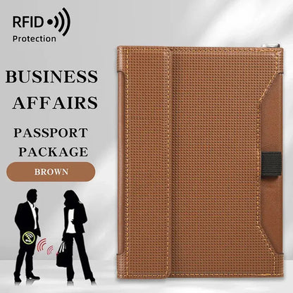 Travel Essentials RFID Blocking Passport Holder Multifunctional Large Capacity Passport Cover Gifts Business Travel Card Case TravelTimesAwait