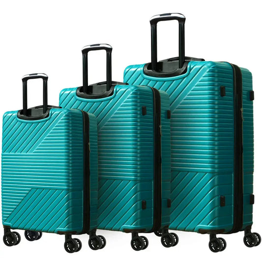 Hardshell Luggage Sets 3 Piece Double Spinner 8 Wheels Suitcase with TSA Lock Lightweight 20''24''28'' TravelTimesAwait