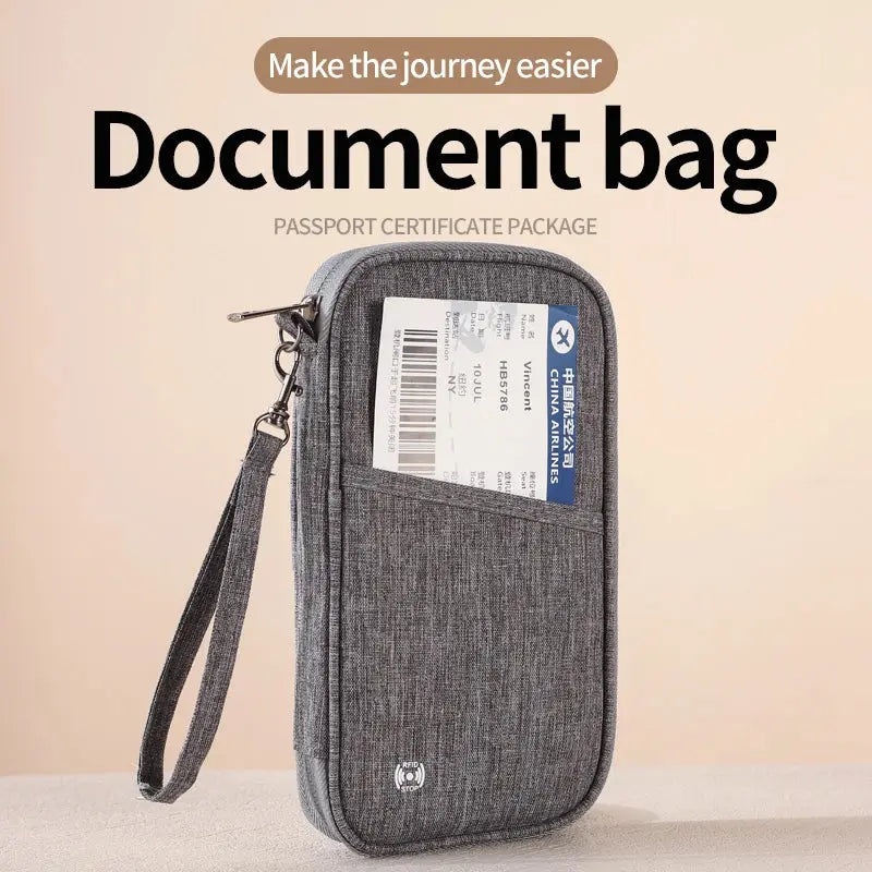 Passport Holder Bag Family Rfid Blocking Passport Wallet Travel Essentials Wallet Travel Document Organizer Credit Cards Case TravelTimesAwait