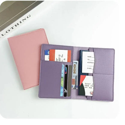 Travel PU Passport Cover Multiple Card Slots Passport Bag Bussiness Ticket Holder Passport Holder Case Travel Accessories TravelTimesAwait