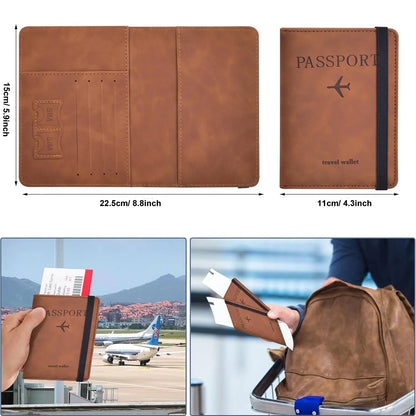 Passport Holder for Travel Essentials  Passport Wallet Cover Case for Travel  Accessories,Passport Book Holders for Women/Men TravelTimesAwait