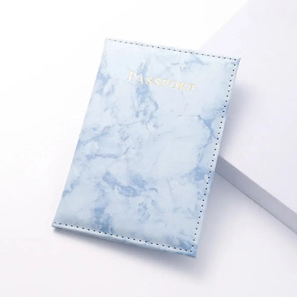 Travel Passport Holder Marble Pattern Passport Covers Passport Cover Flight Ticket Clip ID Credit Card Holder Travel Accessories TravelTimesAwait