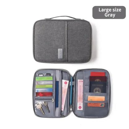 1PC Portable Travel Plane Bag Waterproof High Quality Business Passport Bag Multi-functional Cationic Document Storage TravelTimesAwait