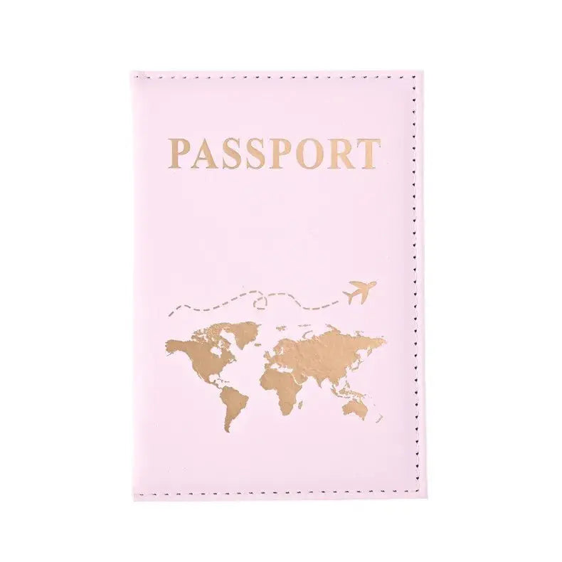 PU Passport Holder Map Pattern Ticket Passport Covers Travel Passport Protective Cover ID Credit Card Holder Travel Accessories TravelTimesAwait