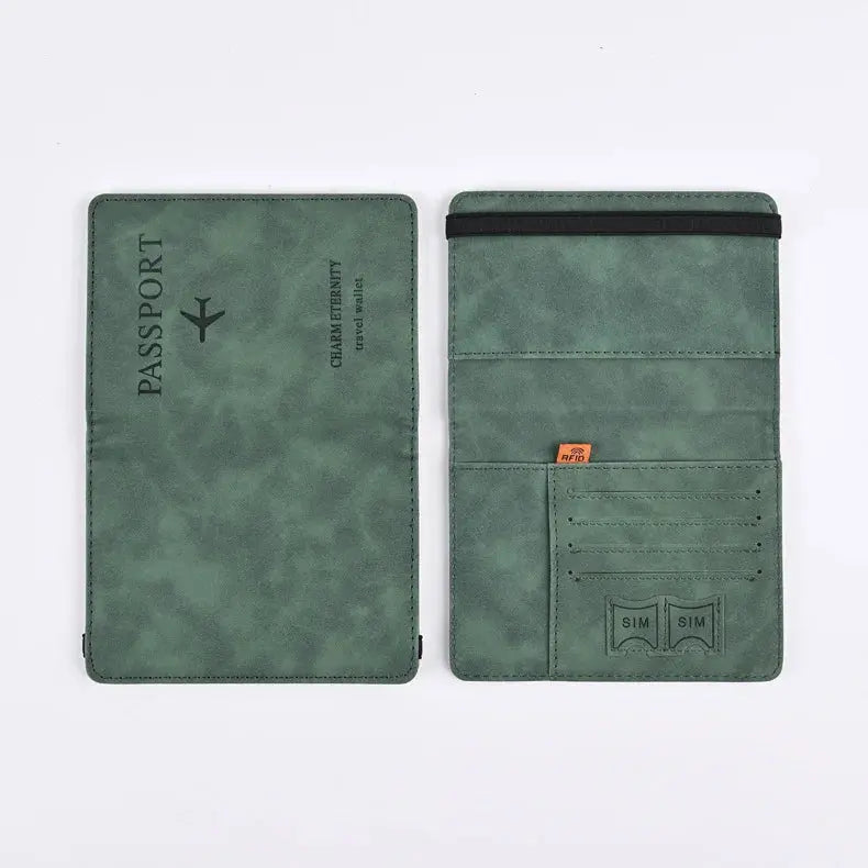 Men PU Leather Wallet Travel Passport Purse Card Male Travel Accessories Hand Carry Passport Business Cards Holder Wallet TravelTimesAwait