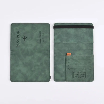 Men PU Leather Wallet Travel Passport Purse Card Male Travel Accessories Hand Carry Passport Business Cards Holder Wallet TravelTimesAwait
