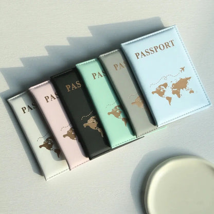 Slim Passport Holder Cove Map PU Passport Holder Travel Essential Cruise Must Have Passport Holders Portable for All Country TravelTimesAwait