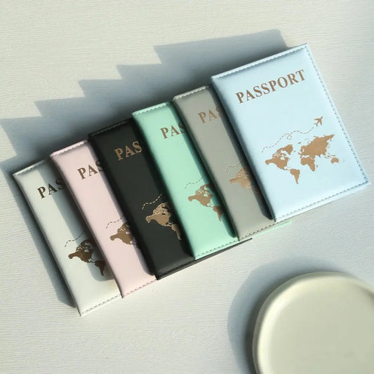 Slim Passport Holder Cove Map PU Passport Holder Travel Essential Cruise Must Have Passport Holders Portable for All Country TravelTimesAwait