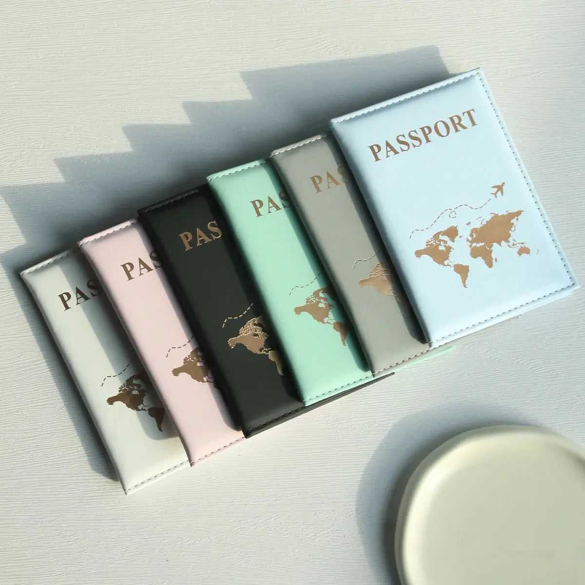 Slim Passport Holder Cove Map PU Passport Holder Travel Essential Cruise Must Have Passport Holders Portable for All Country TravelTimesAwait