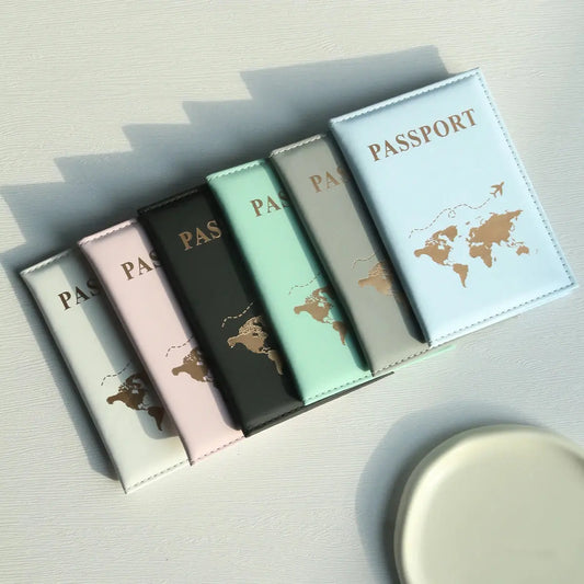 Slim Passport Holder Cove Map PU Passport Holder Travel Essential Cruise Must Have Passport Holders Portable for All Country TravelTimesAwait