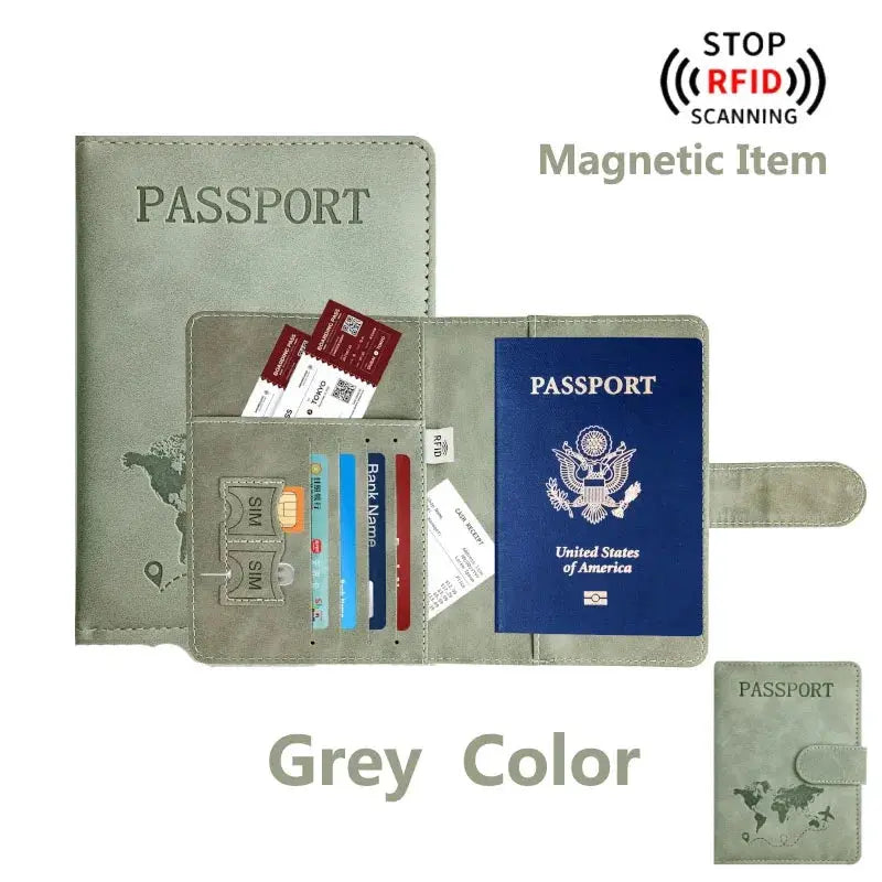 Passport Holder for Travel Essentials  Passport Wallet Cover Case for Travel  Accessories,Passport Book Holders for Women/Men TravelTimesAwait
