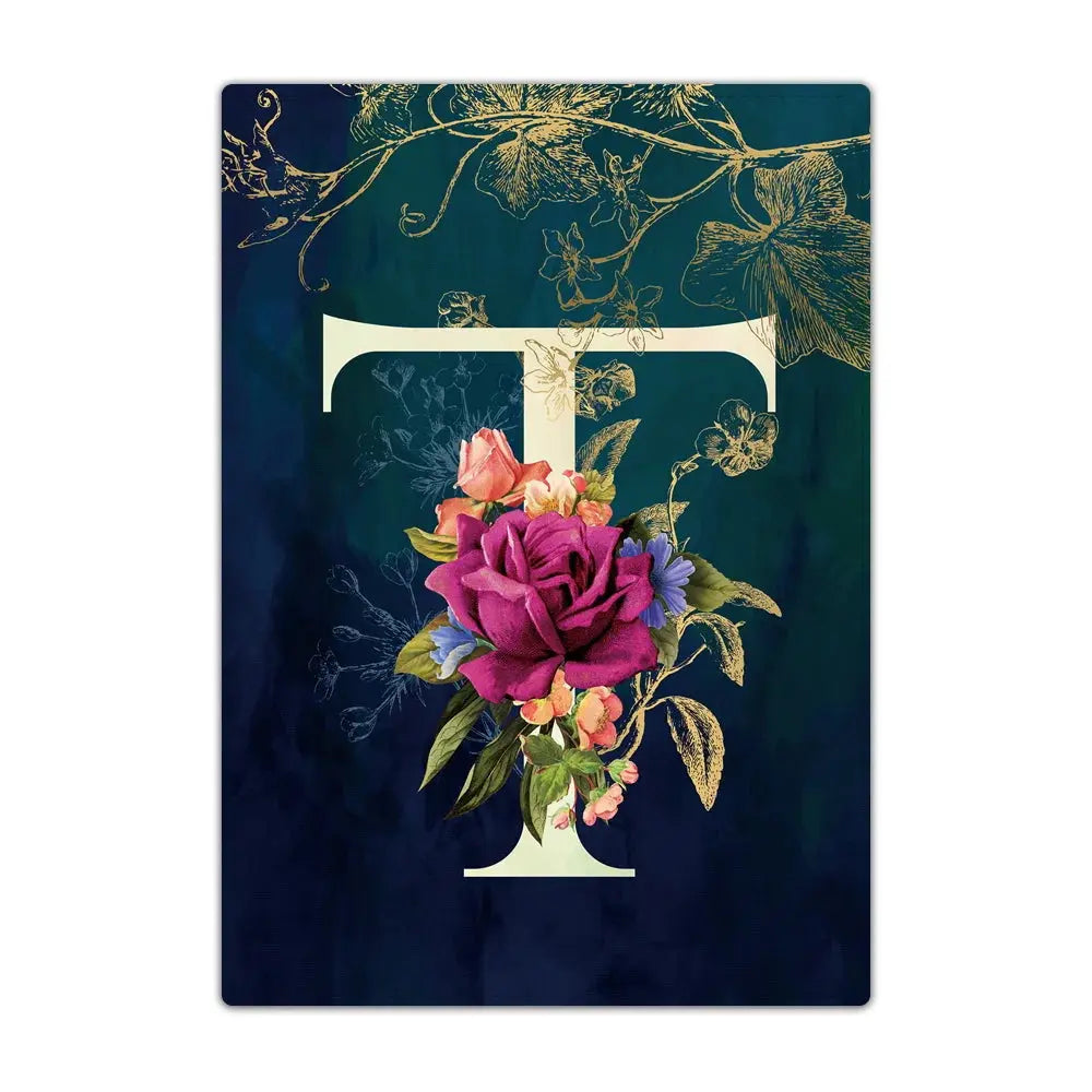 Passport Holder Travel Wallet Leather Passport Cover Cards Travel Wallet Document Organizer Case Flower Letter Name Pattern TravelTimesAwait